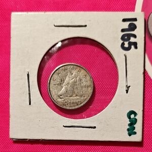 Silver 1965 Canadian 10 Cent